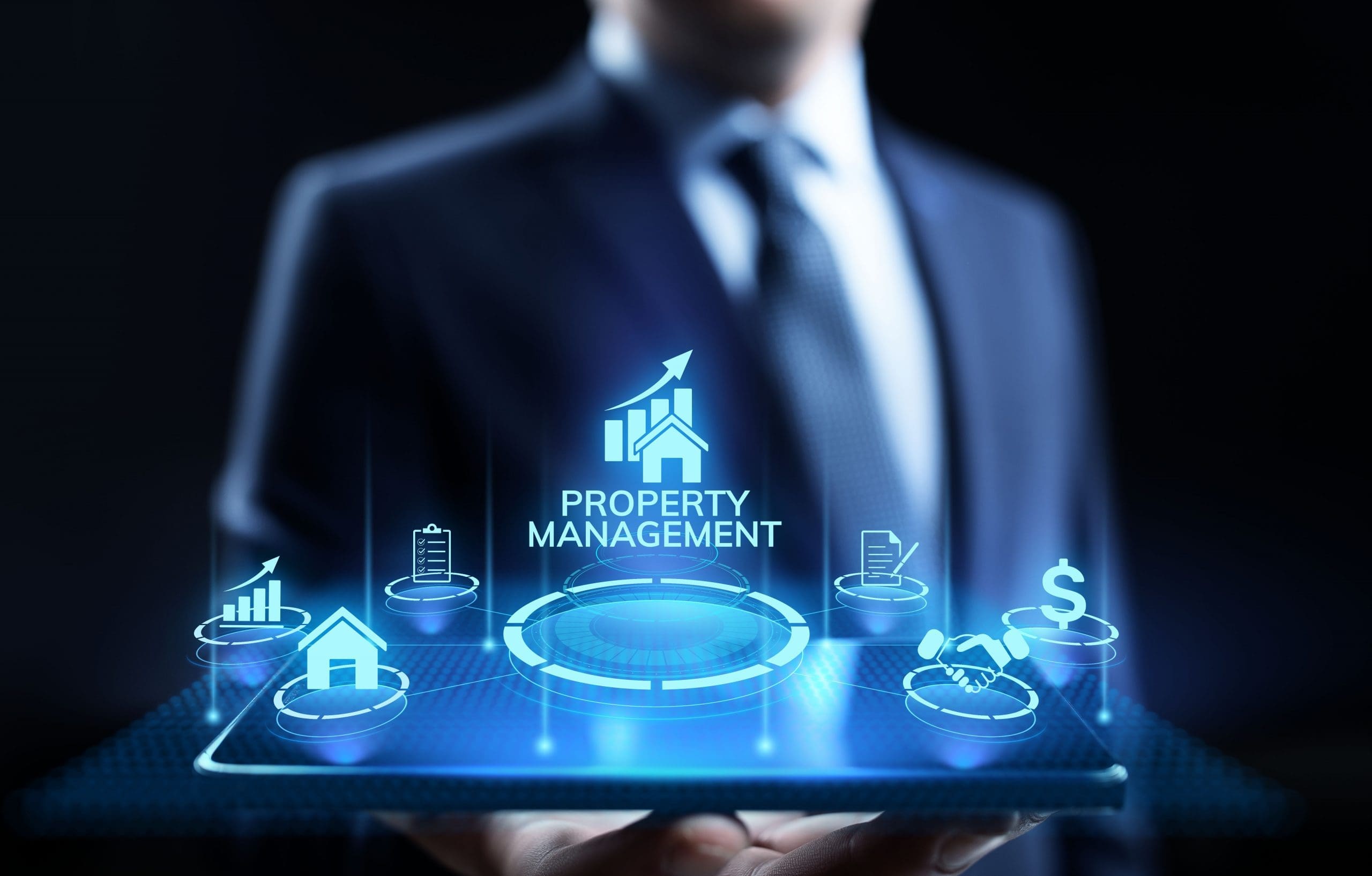 Property management Is the operation, control, and oversight of real estate. Business concept