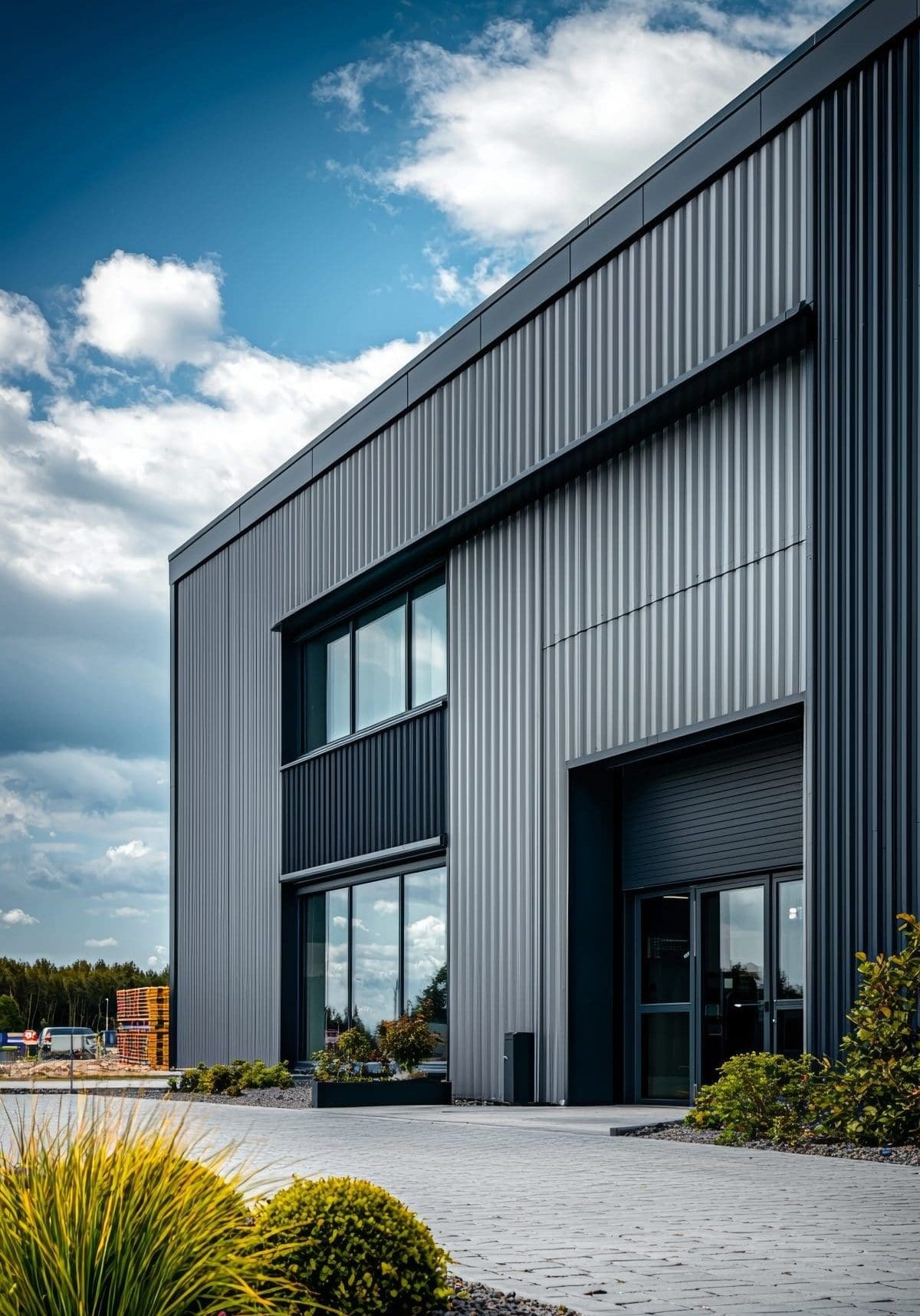 Modern Warehouse Exterior with Small Office Unit Generative AI NAI Platform can help you sell or lease your commercial property. We have agents specializing in all commercial property types.